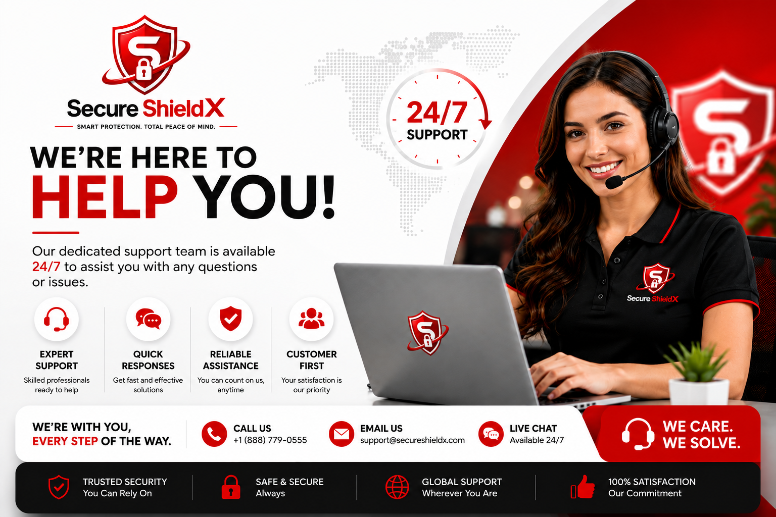 SecureShieldX 24/7 Dedicated Support